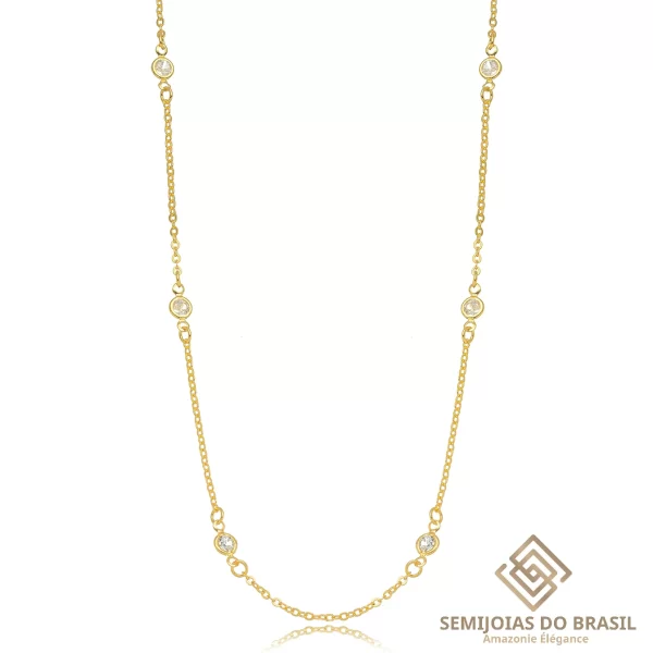 Choker Semijoia Cristais